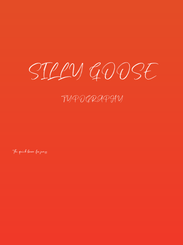 Silly Goose Poster