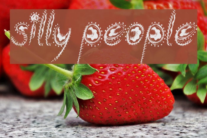 Silly People Fonte examples
