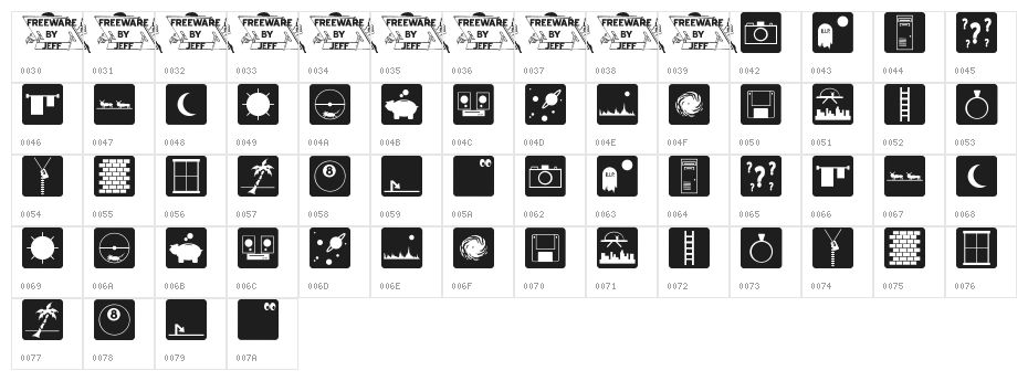 Silly Symbology II JL Character Map