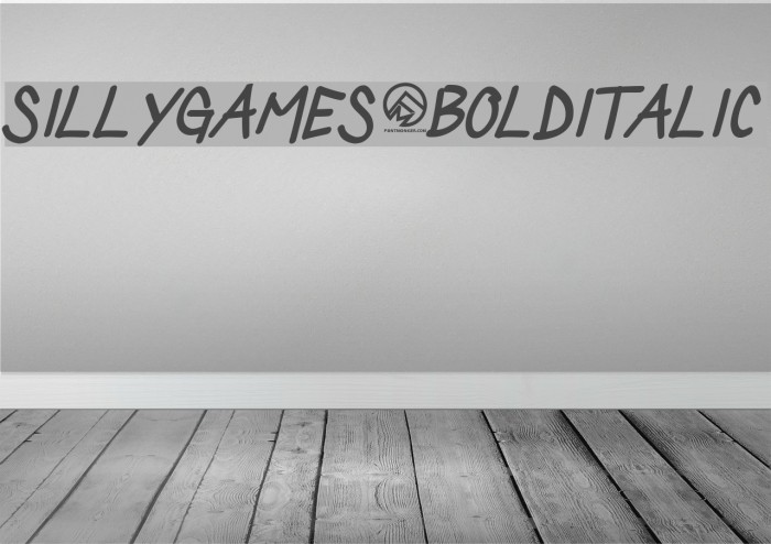 SillyGames-BoldItalic Font examples
