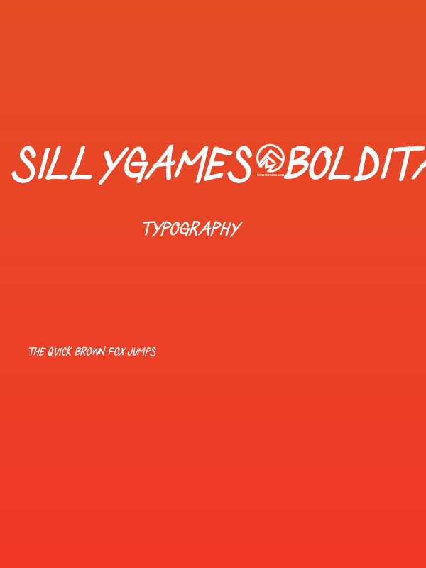 SillyGames-BoldItalic Poster