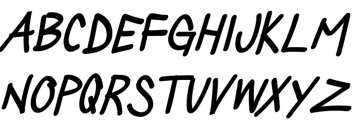 SillyGames-BoldItalic Font LOWERCASE