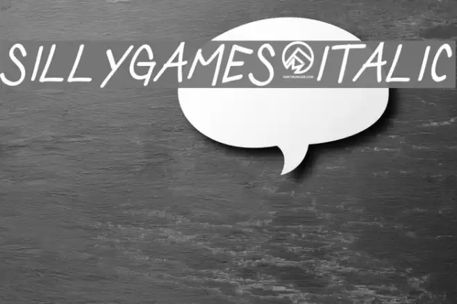 SillyGames-Italic Font examples