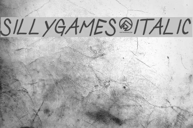 SillyGames-Italic Font examples