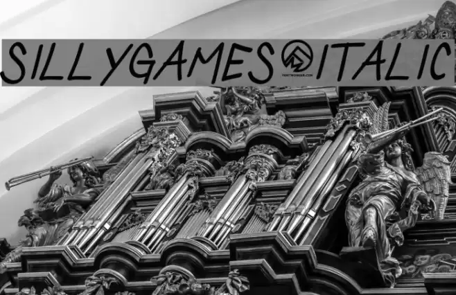 SillyGames-Italic Font examples
