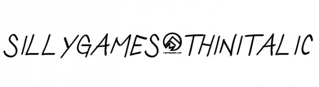 SillyGames-ThinItalic  font caratteri gratis