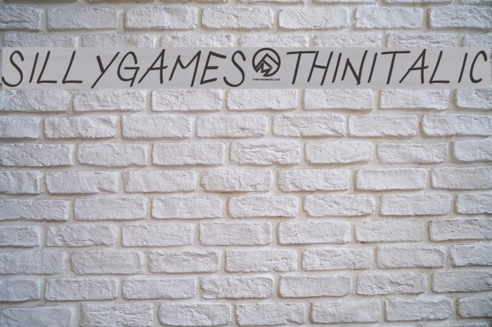 SillyGames-ThinItalic Font examples