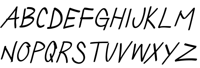 SillyGames-ThinItalic Font LOWERCASE