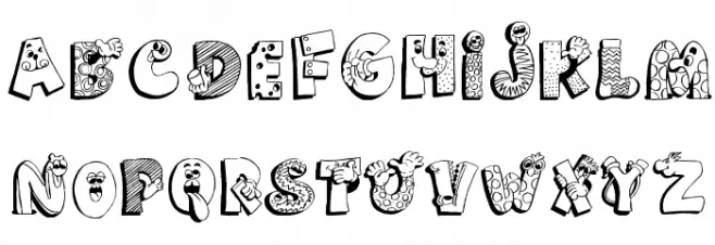 SillySet Schriftart Groß
