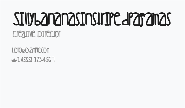 Sillybananasinstripedpajamas Business Card