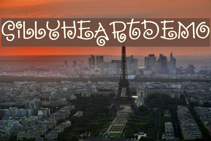 SillyheartDEMO Font examples