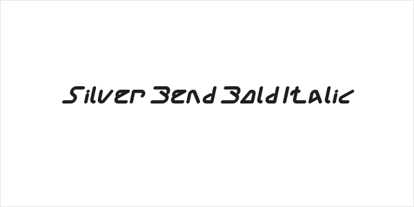 Silver Bend Bold Italic Logo