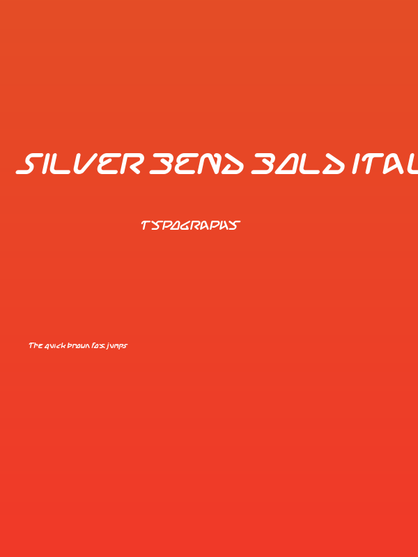 Silver Bend Bold Italic Poster