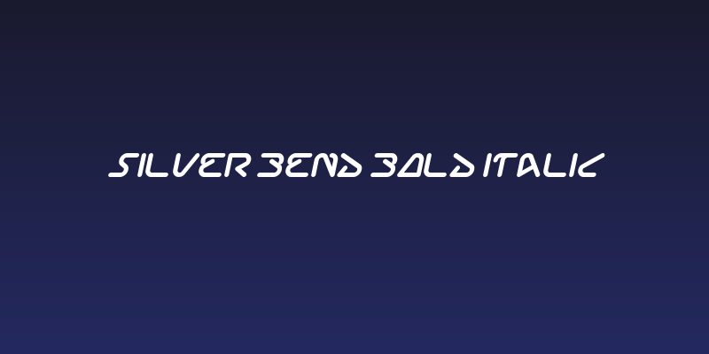 Silver Bend Bold Italic Social Header