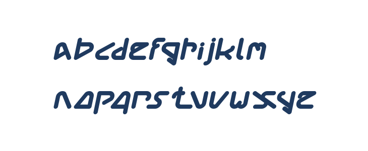 Silver Bend Bold Italic Lowercase