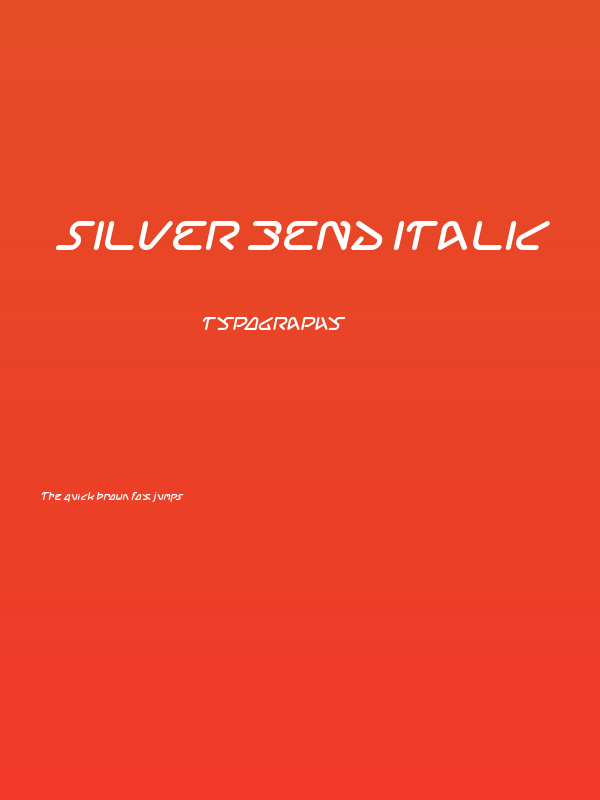 Silver Bend Italic Poster