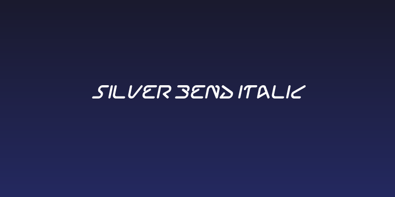 Silver Bend Italic Social Header