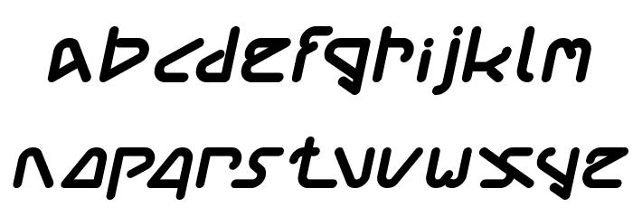 Silver Bend Italic Font LOWERCASE