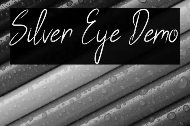 Silver Eye Demo Font examples