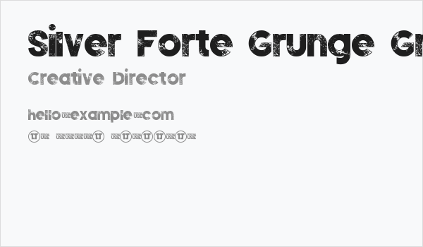Silver Forte Grunge Grunge Business Card