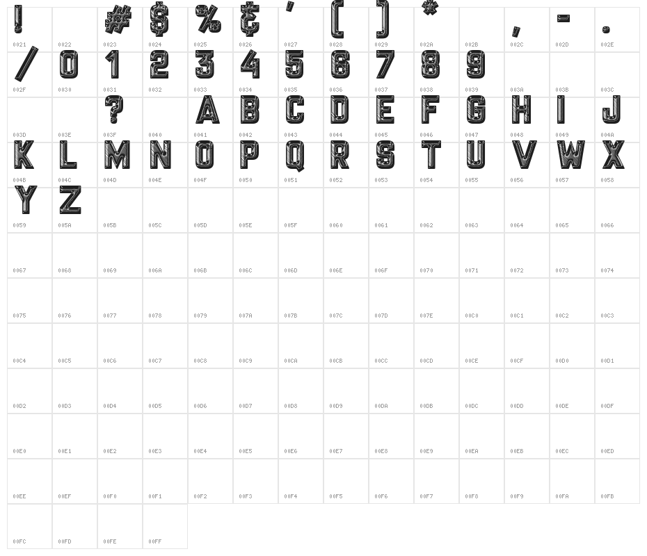 Silver Medal Character Map