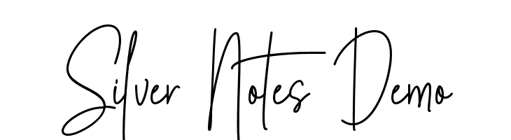 Silver Notes Demo  Скачать бесплатные шрифты