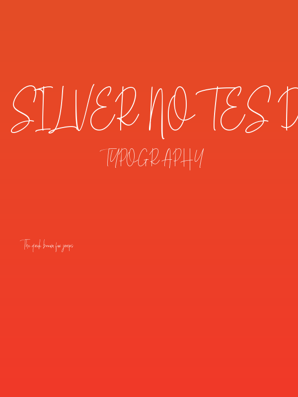 Silver Notes Demo Poster