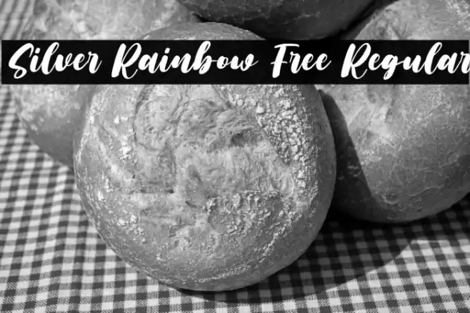 Silver Rainbow Free Regular Font examples