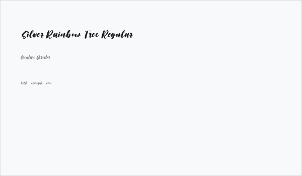 Silver Rainbow Free Regular Business Card