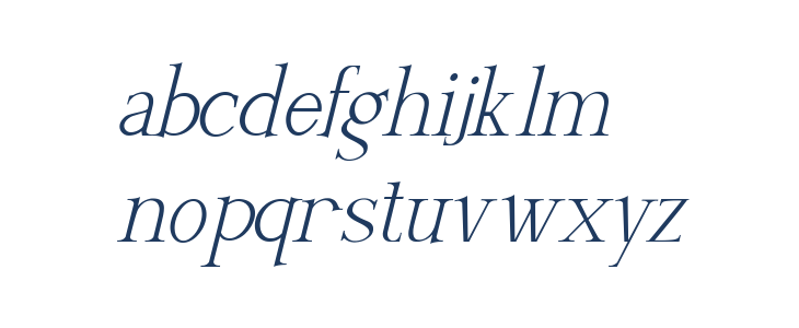 Silver Silk Italic Lowercase