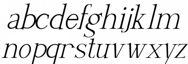 Silver Silk Italic Caratteri MINUSCOLO