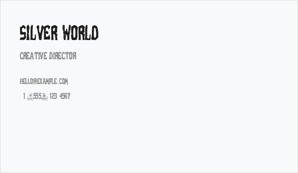 Silver World Business Card