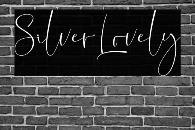 SilverLovely Font examples