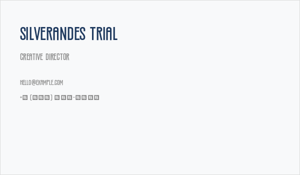 Silverandes Trial Business Card