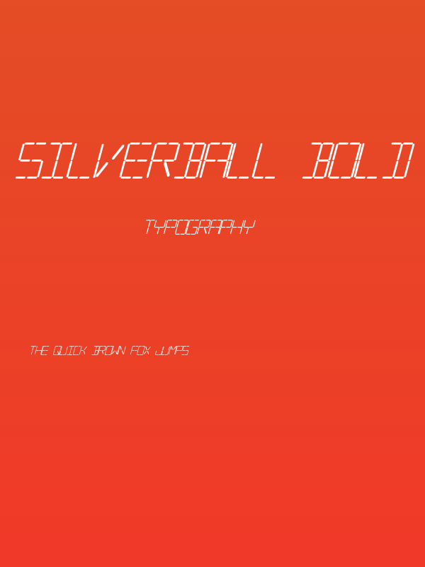 Silverball Bold Italic Poster