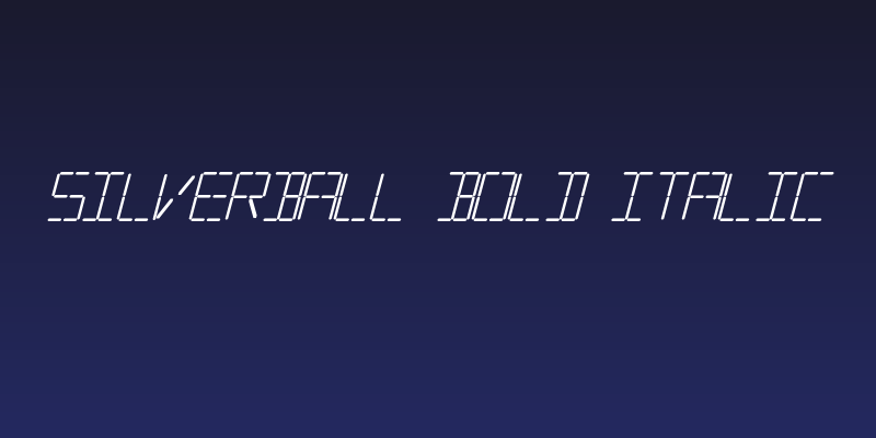 Silverball Bold Italic Social Header