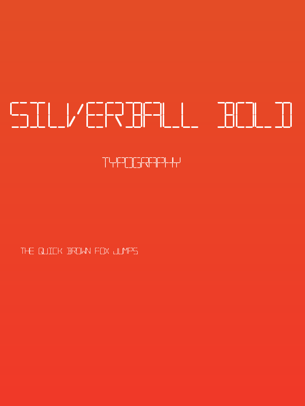 Silverball Bold Poster