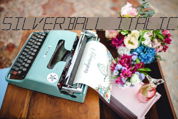 Silverball Italic Font examples