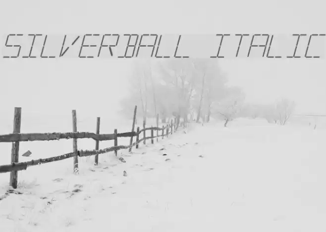 Silverball Italic Font examples