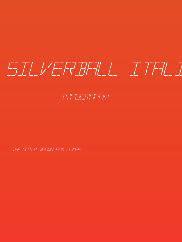 Silverball Italic Poster