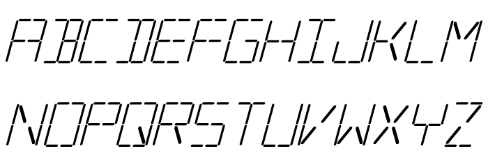 Silverball Italic Font LOWERCASE
