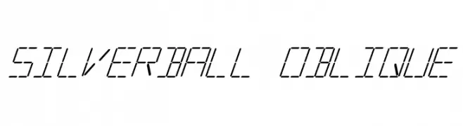 Silverball Oblique  नि: शुल्क फ़ॉन्ट्स डाउनलोड