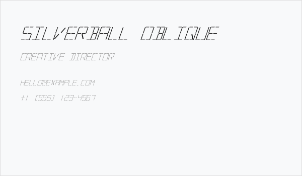 Silverball Oblique Business Card