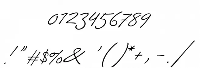SilverlineScriptDemo-Regular Font OTHER CHARS