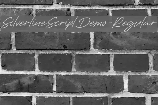 SilverlineScriptDemo-Regular Font examples
