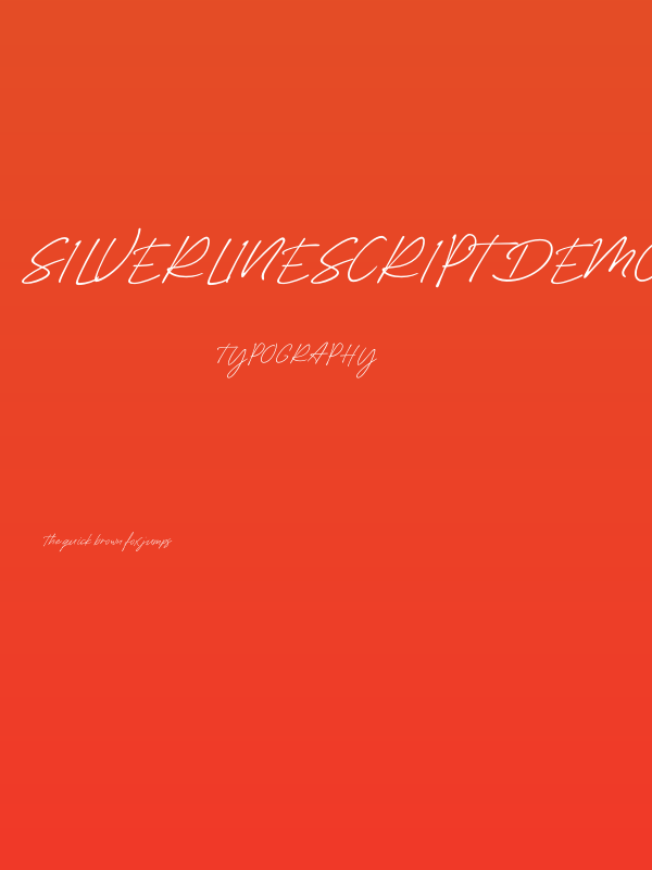 SilverlineScriptDemo-Regular Poster