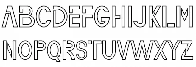 Silvermason Demo Outline Schriftart Groß