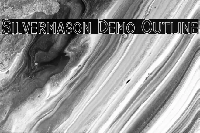 Silvermason Demo Outline Font examples