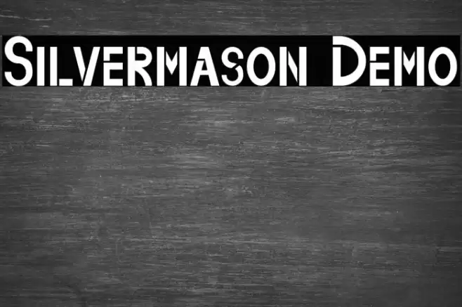 Silvermason Demo Font examples