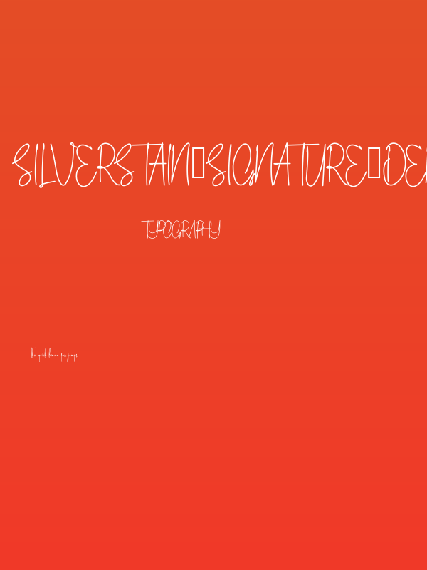 Silverstain_Signature_Demo Poster